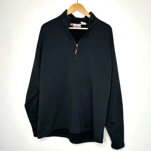 Obermeyer Men's XL UltraGear 1/4 Zip Sweater Black Stretch Outdoor Midweight